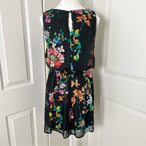 Atmosphere Floral A-line Dress-Black-Women US Size Small - Picture 6 of 13